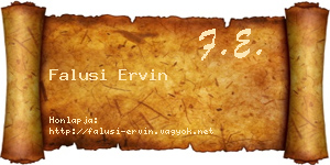 Falusi Ervin névjegykártya